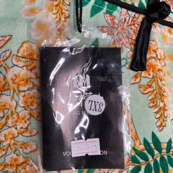 NWT Vogue Fashion Side Lace Up Midi Dress Women Size Large Green/Lemon Floral - Picture 3 of 10